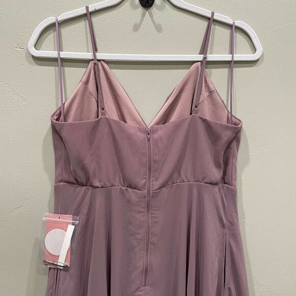NWT Birdy Grey Kaia Chiffon Dark Mauve Dress - Size: Medium - Picture 10 of 16